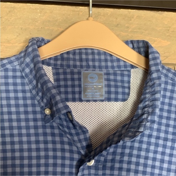 Vineyard Vines blue check Harbor long sleeve shirt Size XL - Picture 4 of 13